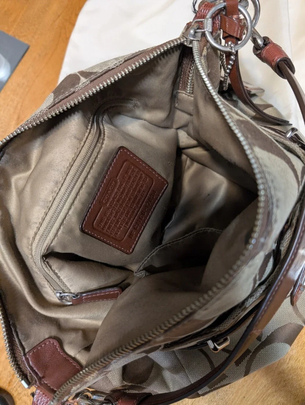 Coach Brown Signature Hobo Bag